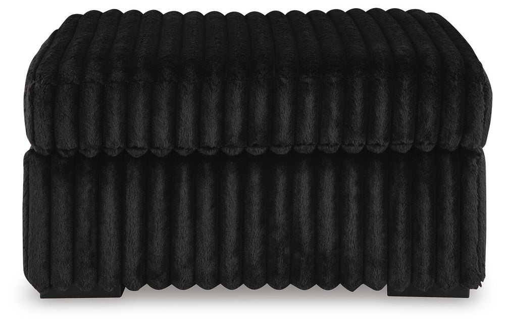 Midnight-Madness Oversized Accent Ottoman - Black (3)