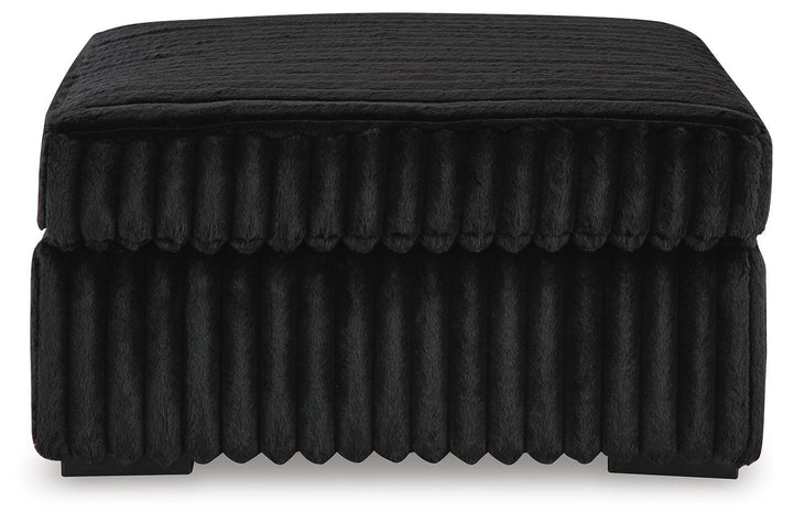 Midnight-Madness Oversized Accent Ottoman - Black (4)