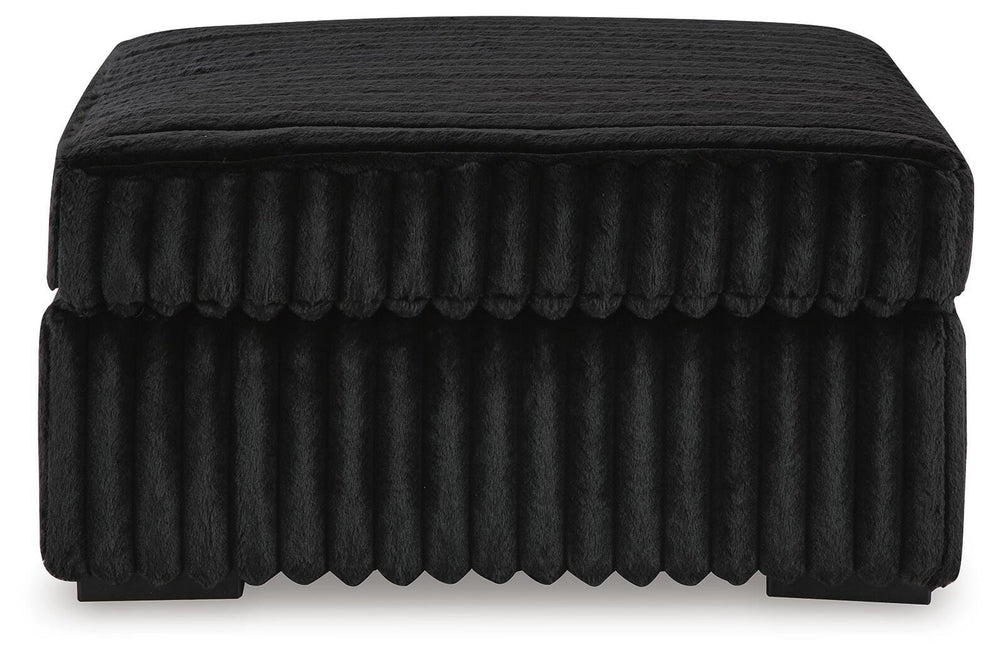 Midnight-Madness Oversized Accent Ottoman - Black (4)
