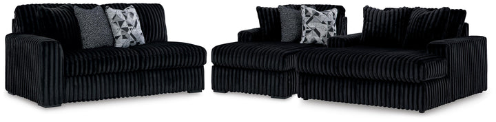 Midnight-Madness 2-Piece Sectional and Oversized Chaise - Onyx (1)