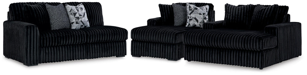 Midnight-Madness 2-Piece Sectional and Oversized Chaise - Onyx (1)
