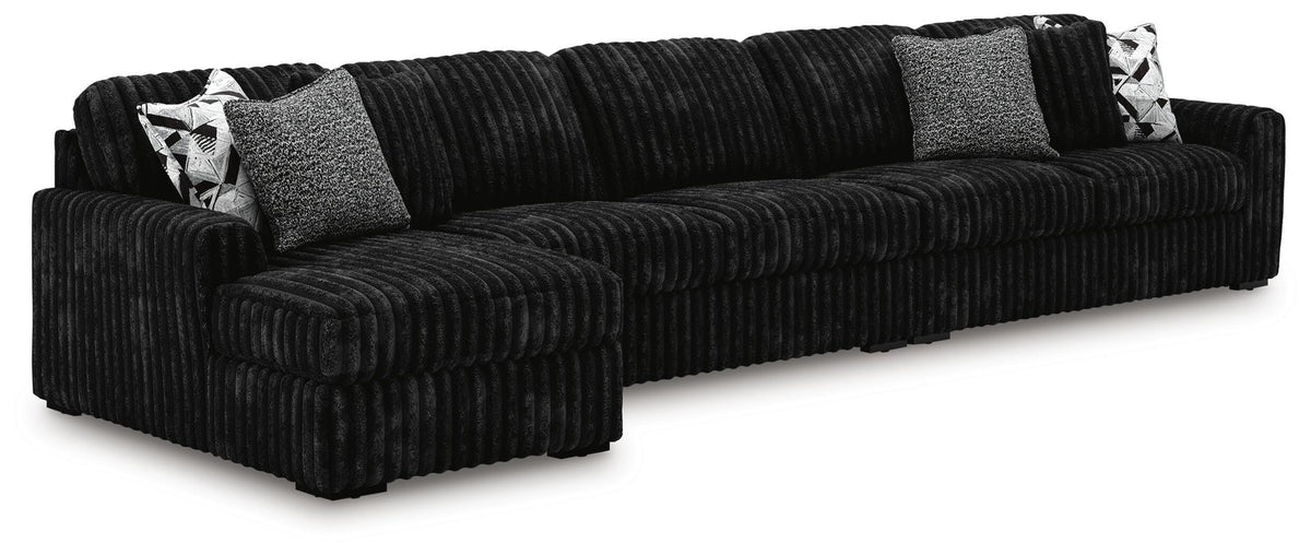 Midnight-Madness 3-Piece Sectional with Chaise - Onyx (1)