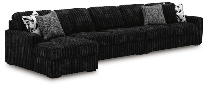 Midnight-Madness 3-Piece Sectional with Chaise - Onyx (1)