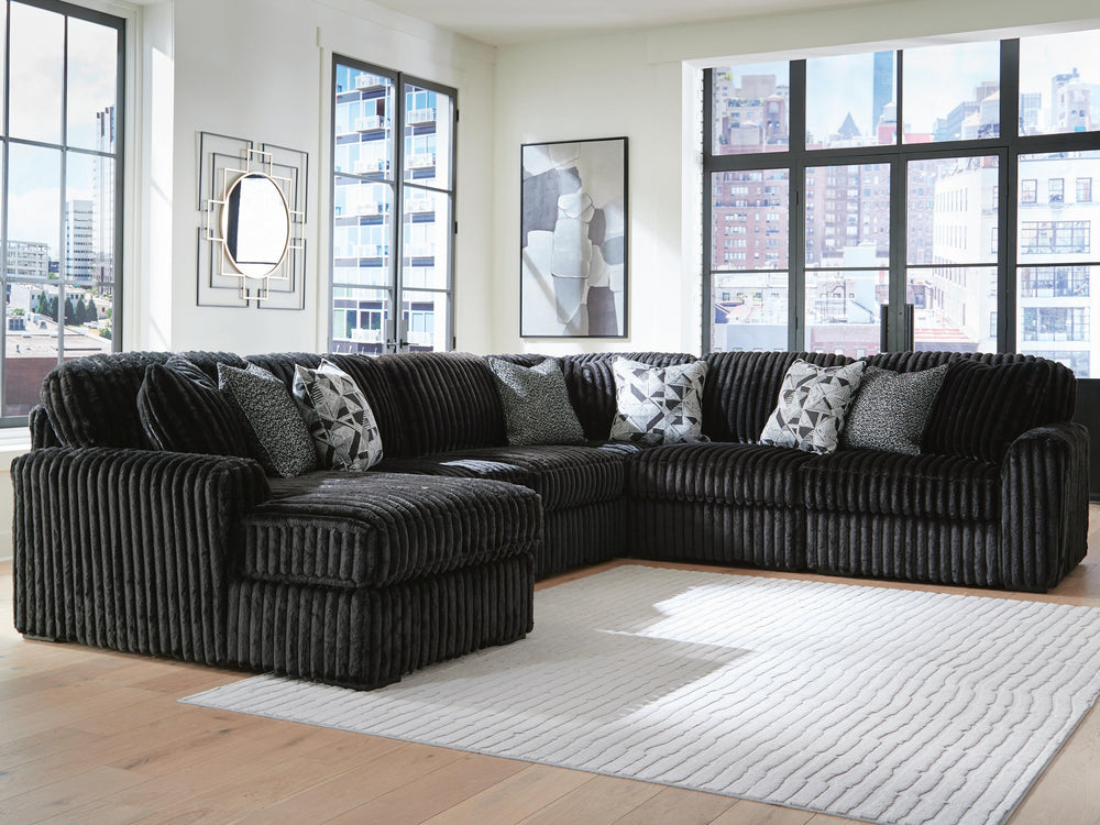 Midnight-Madness 6-Piece Sectional with Chaise - Onyx (1)