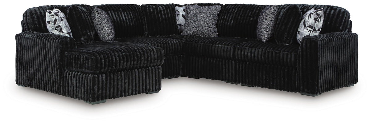 Midnight-Madness 5-Piece Sectional with Chaise - Onyx (1)