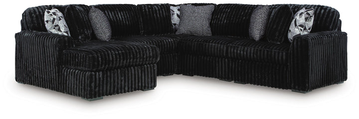 Midnight-Madness 5-Piece Sectional with Chaise - Onyx (1)