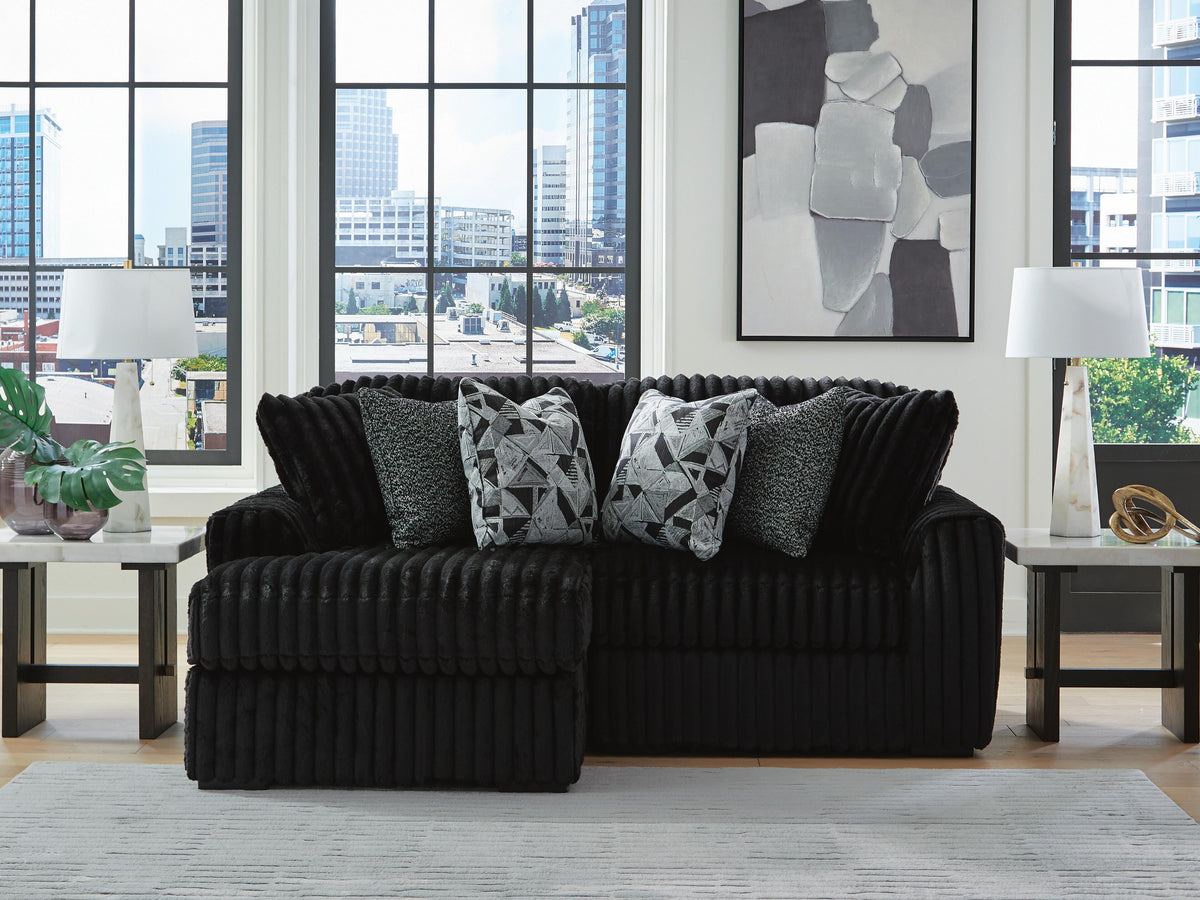 Midnight-Madness 2-Piece Sectional with Chaise - Onyx (2)
