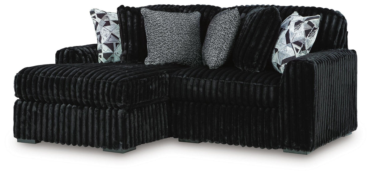 Midnight-Madness 2-Piece Sectional with Chaise - Onyx (1)