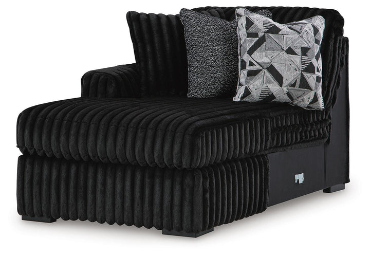 Midnight-Madness 3-Piece Sectional with Chaise - Onyx (3)