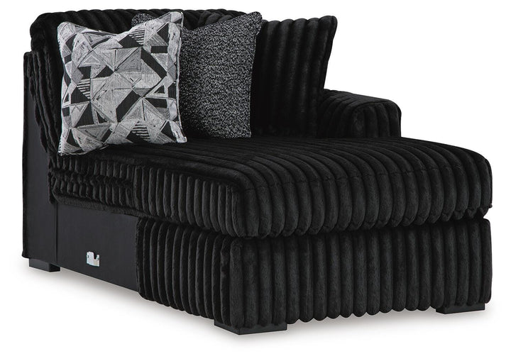 Midnight-Madness 4-Piece Sectional and Oversized Chaise - Onyx (7)