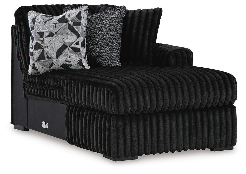 Midnight-Madness 3-Piece Sectional with Chaise - Onyx (3)