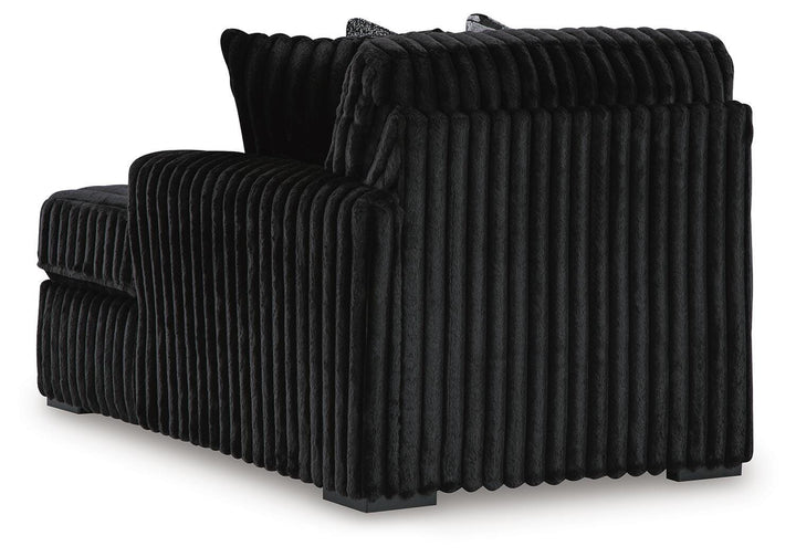 Midnight-Madness 2-Piece Sectional and Oversized Accent Ottoman - Onyx (8)