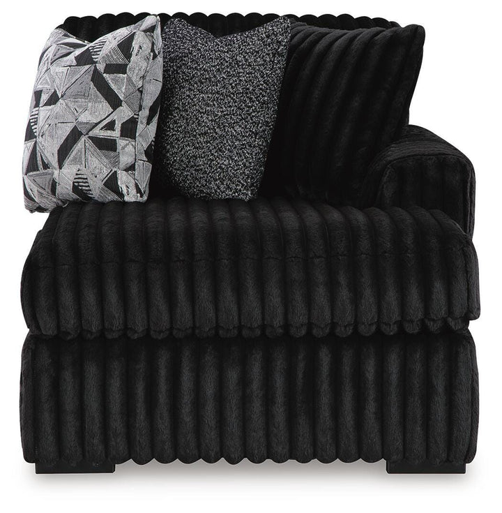 Midnight-Madness 2-Piece Sectional and Oversized Accent Ottoman - Onyx (5)