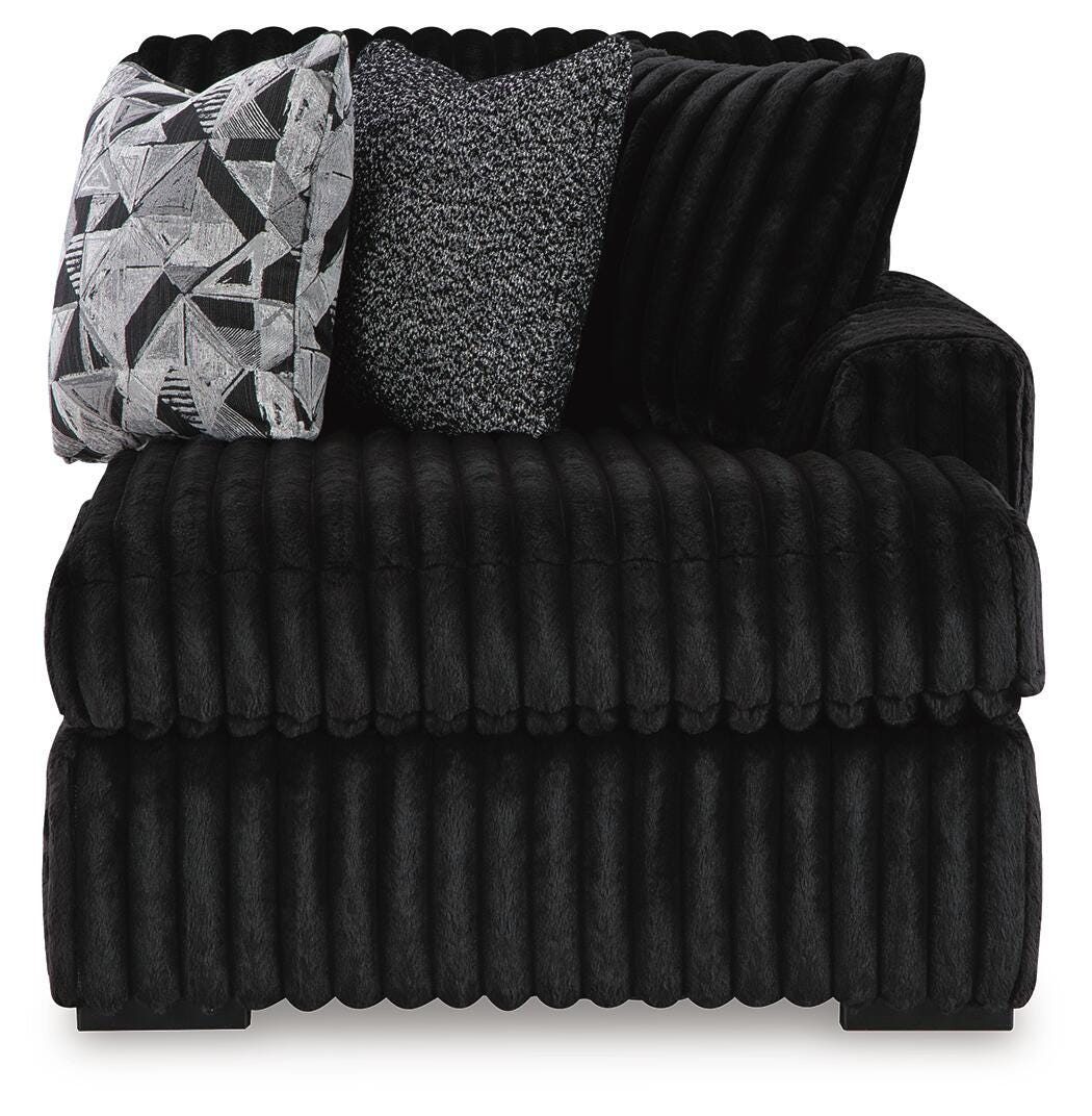 Midnight-Madness 3-Piece Sectional with Chaise - Onyx (2)