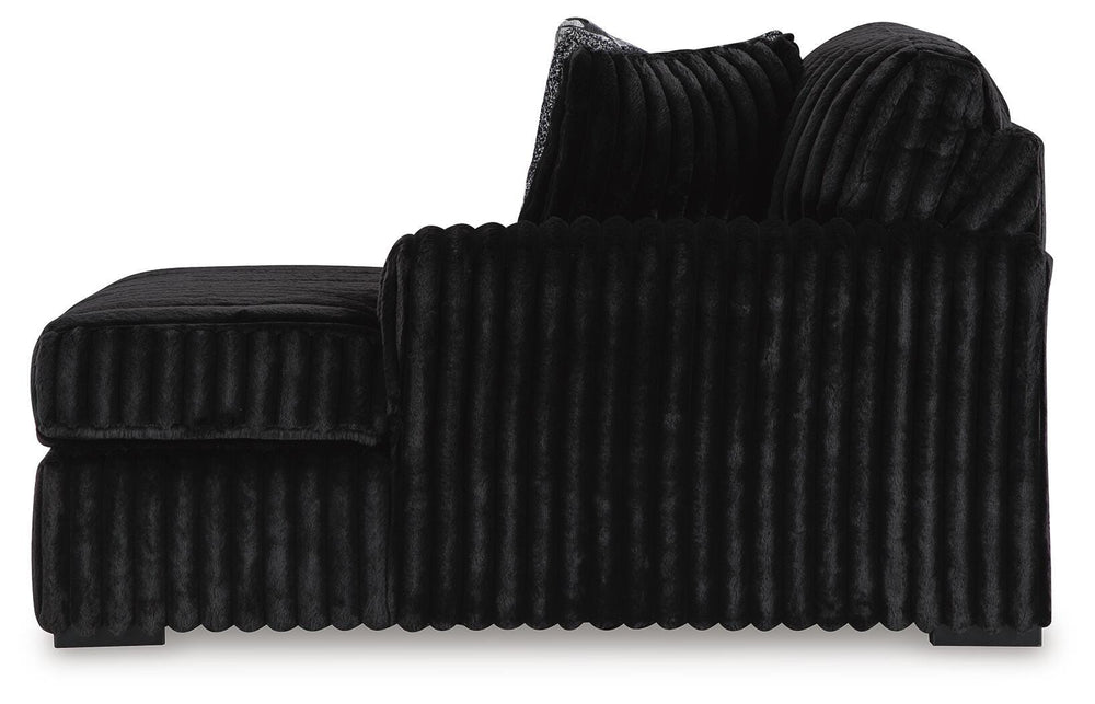 Midnight-Madness 3-Piece Sectional with Chaise - Onyx (4)