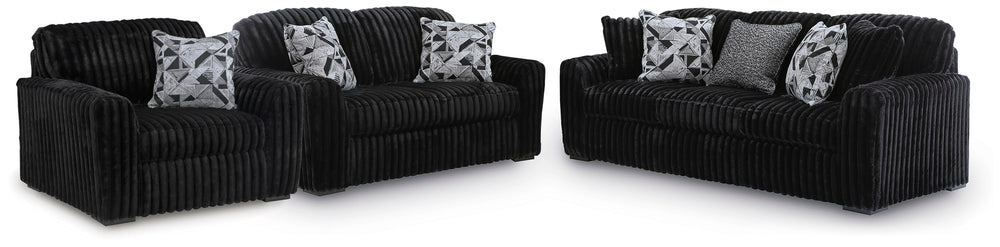 Midnight-Madness Sofa, Loveseat and Oversized Chair (1)