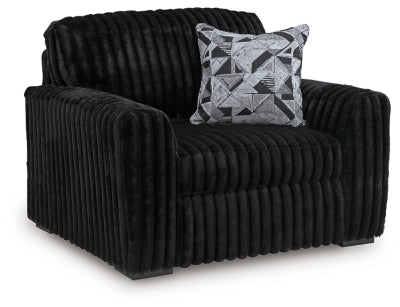 Midnight-Madness Oversized Chair - Black | Ashley Furniture