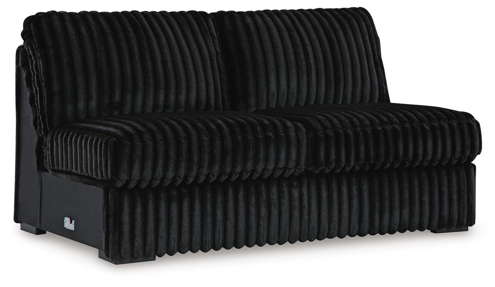 Midnight-Madness Armless Loveseat - Black (1)