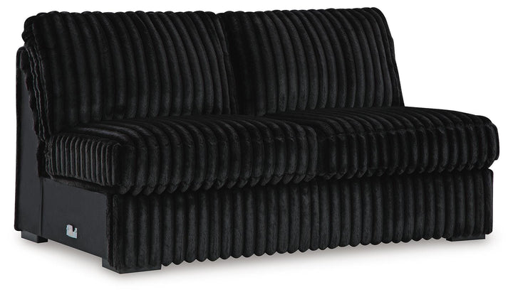 Midnight-Madness Armless Loveseat - Black (1)