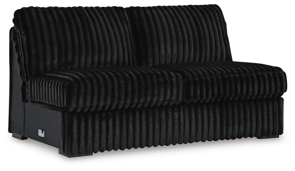 Midnight-Madness Armless Loveseat - Black (1)