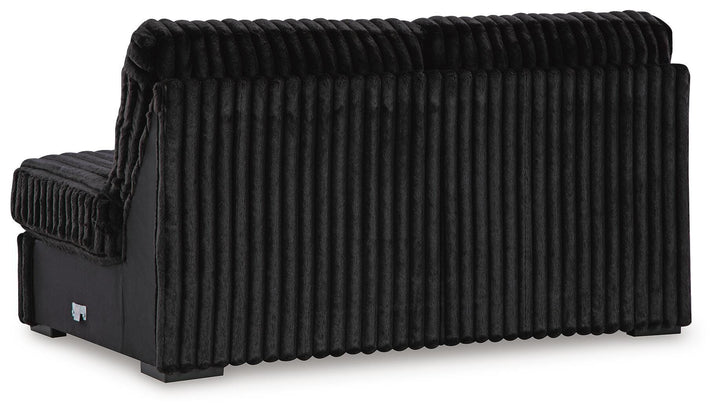 Midnight-Madness Armless Loveseat - Black (5)