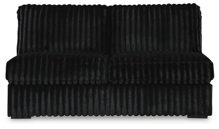 Midnight-Madness Armless Loveseat - Black (3)