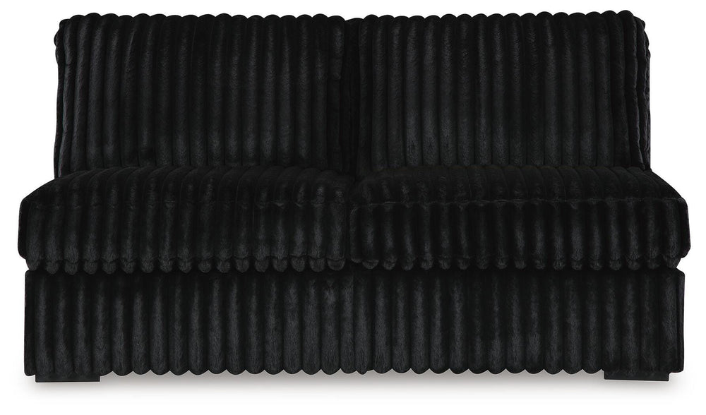 Midnight-Madness Armless Loveseat - Black (3)