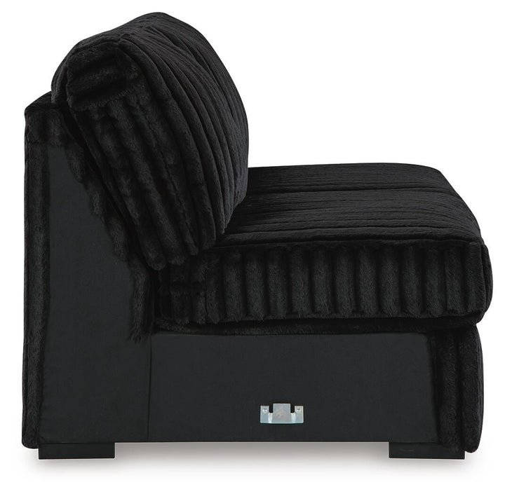Midnight-Madness Armless Loveseat - Black (4)