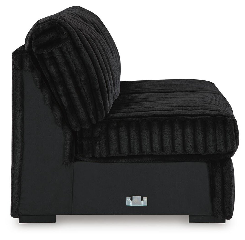 Midnight-Madness Armless Loveseat - Black (4)