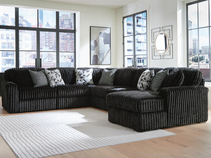 Midnight-Madness 6-Piece Sectional with Chaise - Onyx (1)