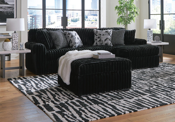 Midnight-Madness 3-Piece Sectional with Chaise - Onyx (4)