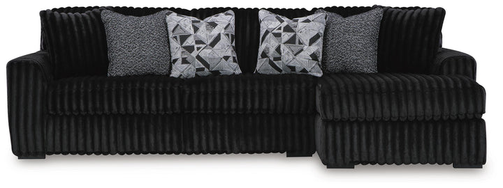 Midnight-Madness 2-Piece Sectional Sofa with Chaise - Onyx (1)
