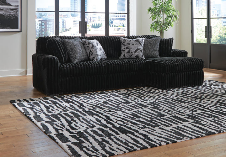 Midnight-Madness 2-Piece Sectional Sofa with Chaise - Onyx (2)