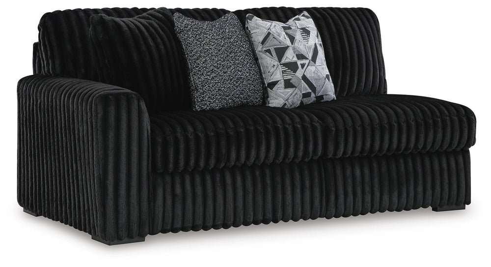 Midnight-Madness 4-Piece Sectional and Oversized Accent Ottoman - Onyx (18)