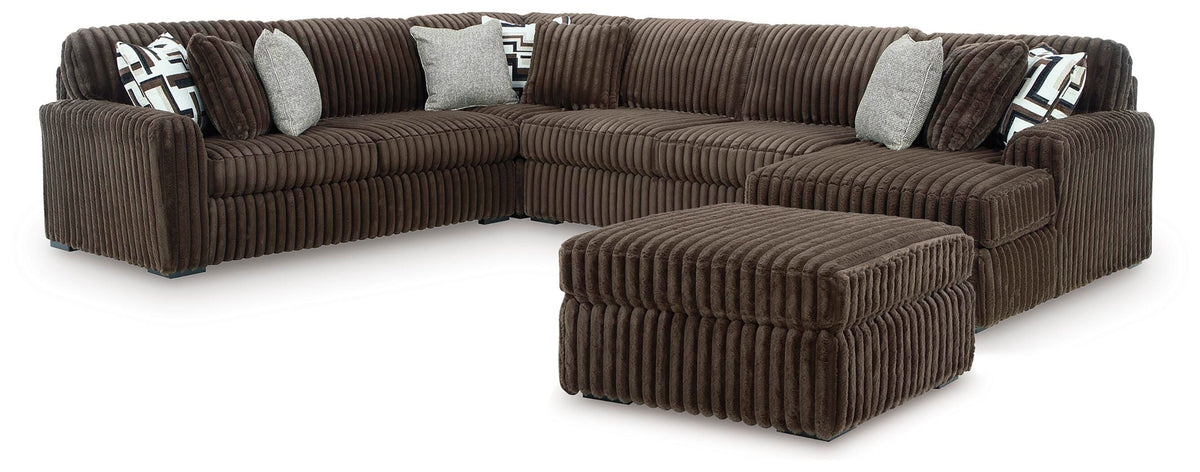 Midnight-Madness 4-Piece Sectional and Oversized Accent Ottoman (1)