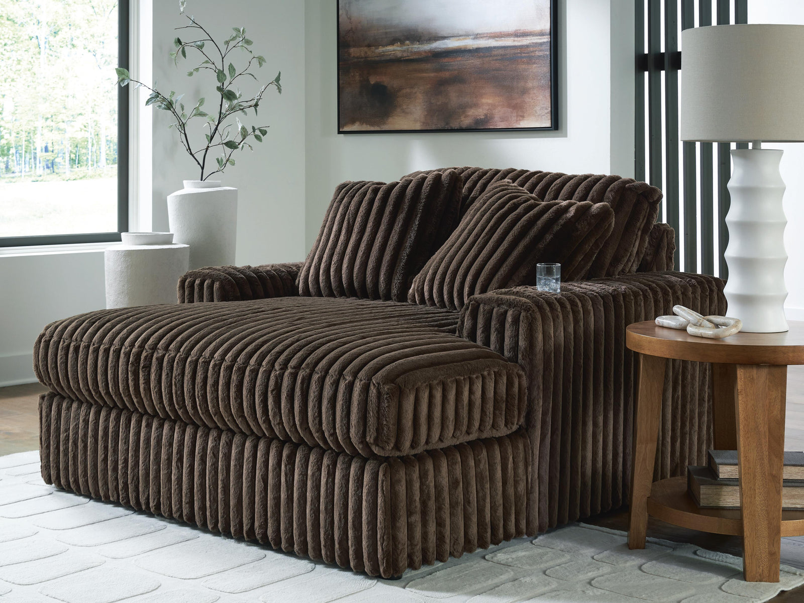 Midnight-Madness Oversized Chaise - Dark Brown (2)