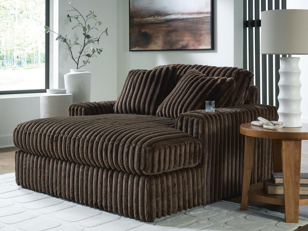 Midnight-Madness Oversized Chaise - Dark Brown (2)