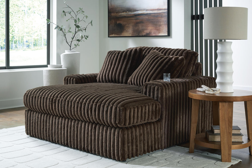Midnight-Madness Loveseat, Oversized Chaise and Ottoman (11)
