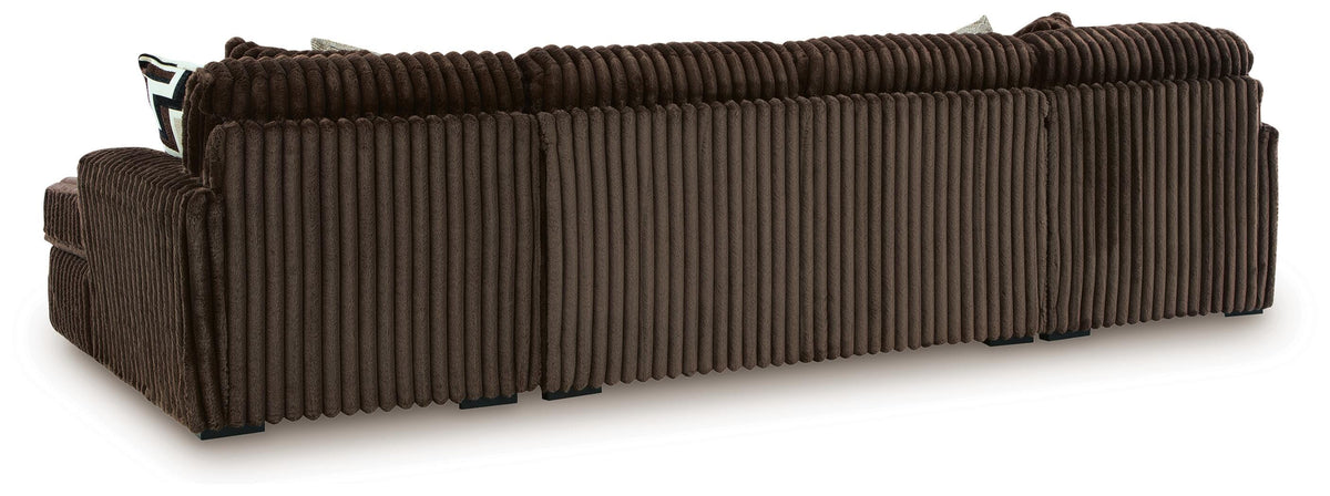 Midnight-Madness 3-Piece Sectional with Chaise - Chocolate (2)