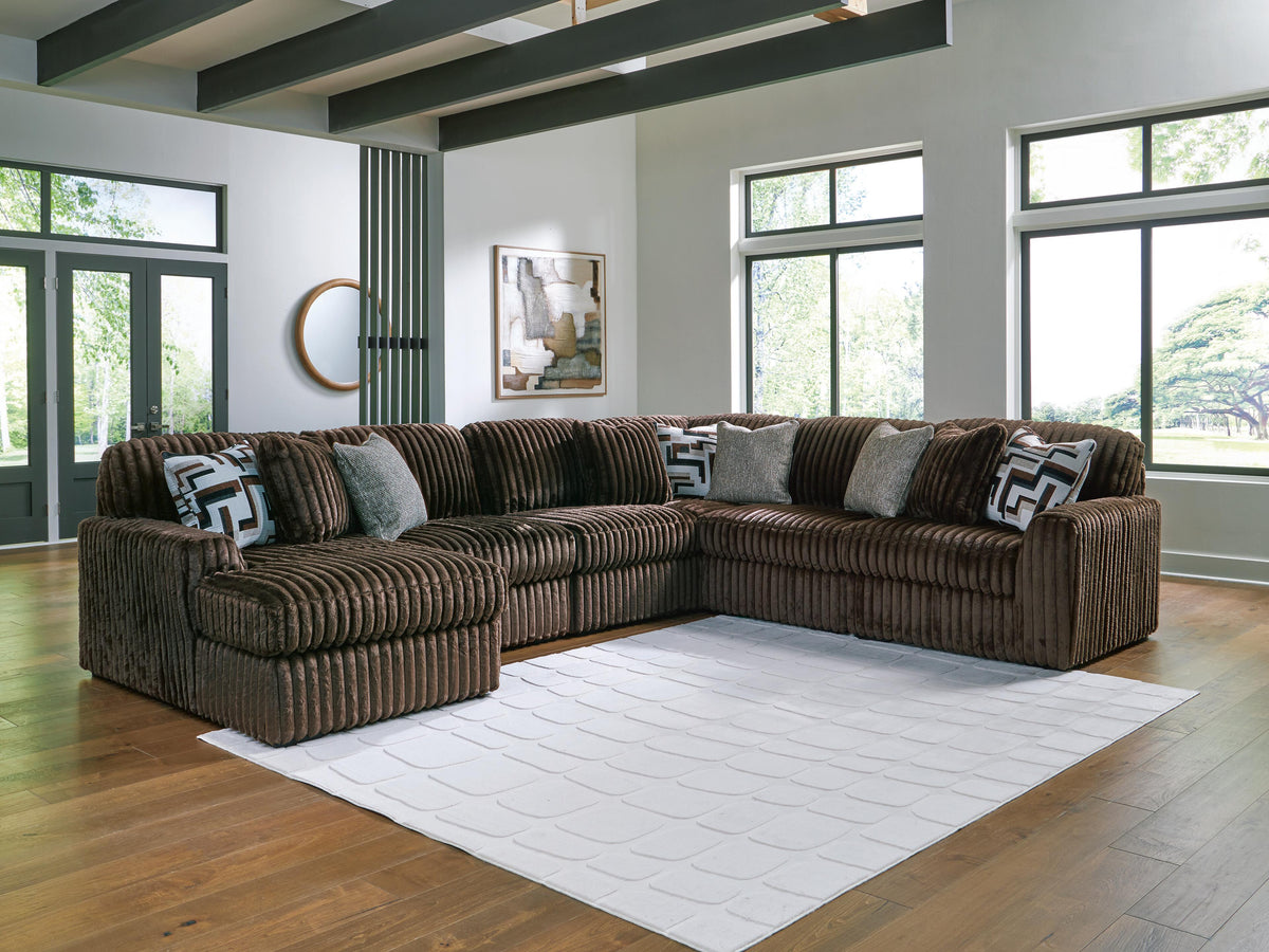 Midnight-Madness 6-Piece Sectional with Chaise - Chocolate (2)