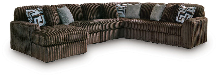 Midnight-Madness 6-Piece Sectional with Chaise - Chocolate (1)