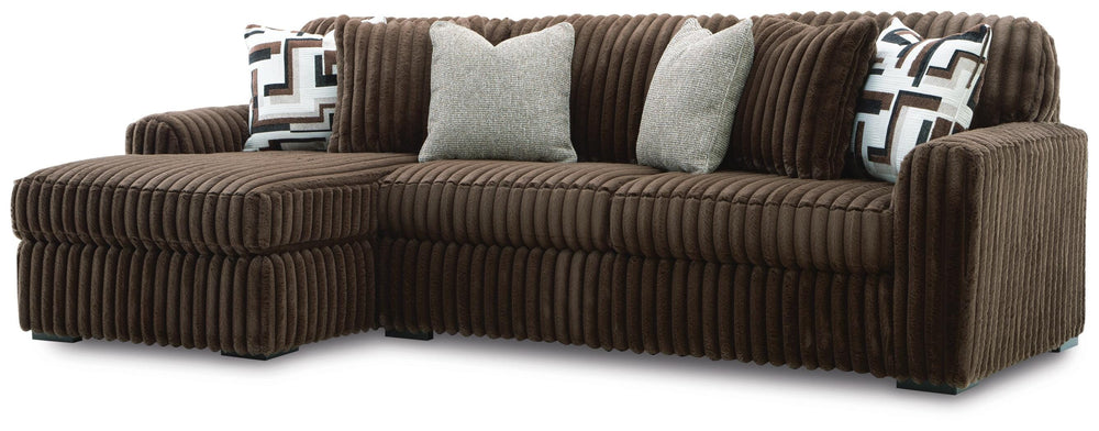 Midnight-Madness 2-Piece Sectional Sofa with Chaise - Chocolate (1)
