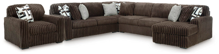 Midnight-Madness 4-Piece Sectional and Oversized Chair (1)