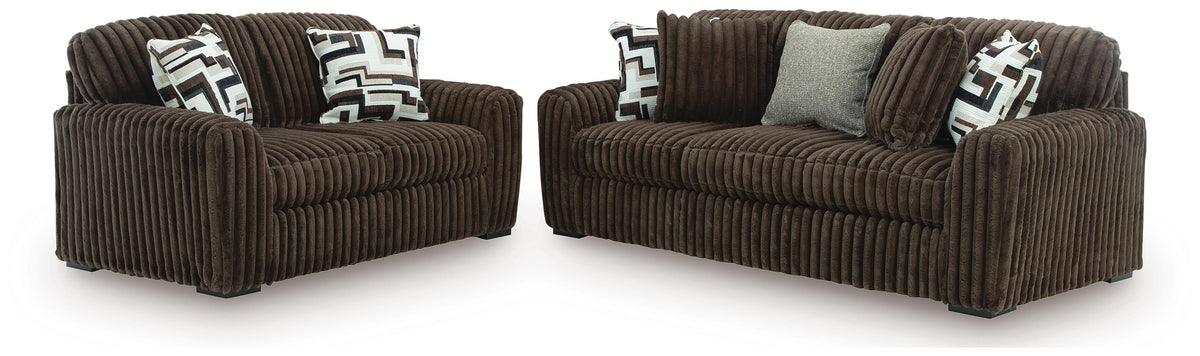 Midnight-Madness Sofa and Loveseat - Chocolate (1)