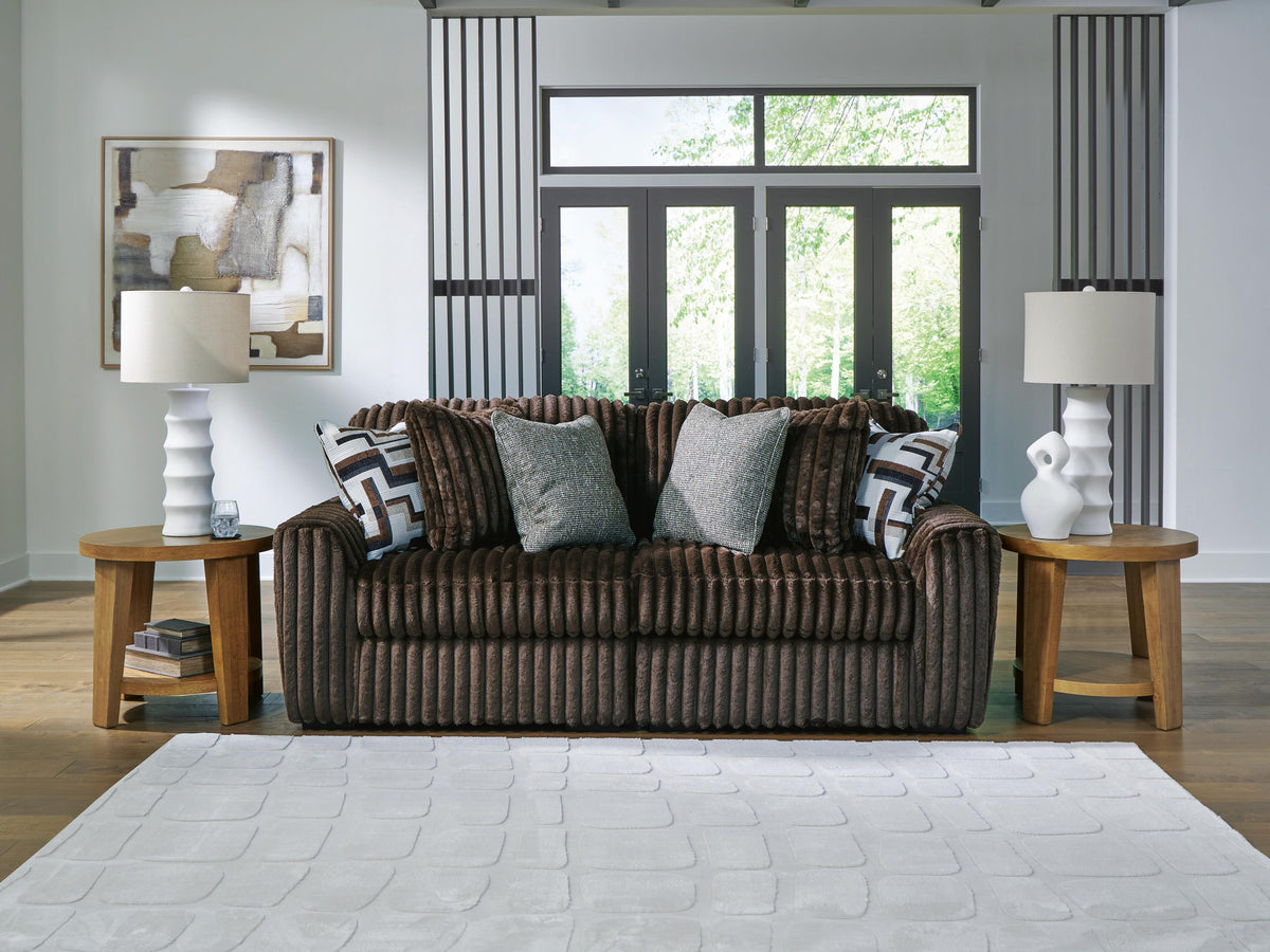 Midnight-Madness 2-Piece Sectional Sofa - Chocolate