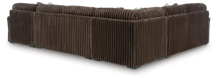 Midnight-Madness 4-Piece Sectional with Chaise - Chocolate (3)