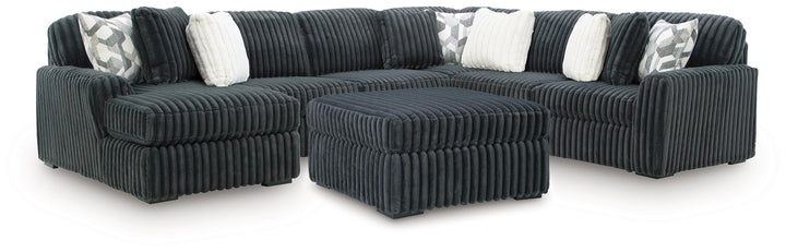 Midnight-Madness 4-Piece Sectional and Ottoman
