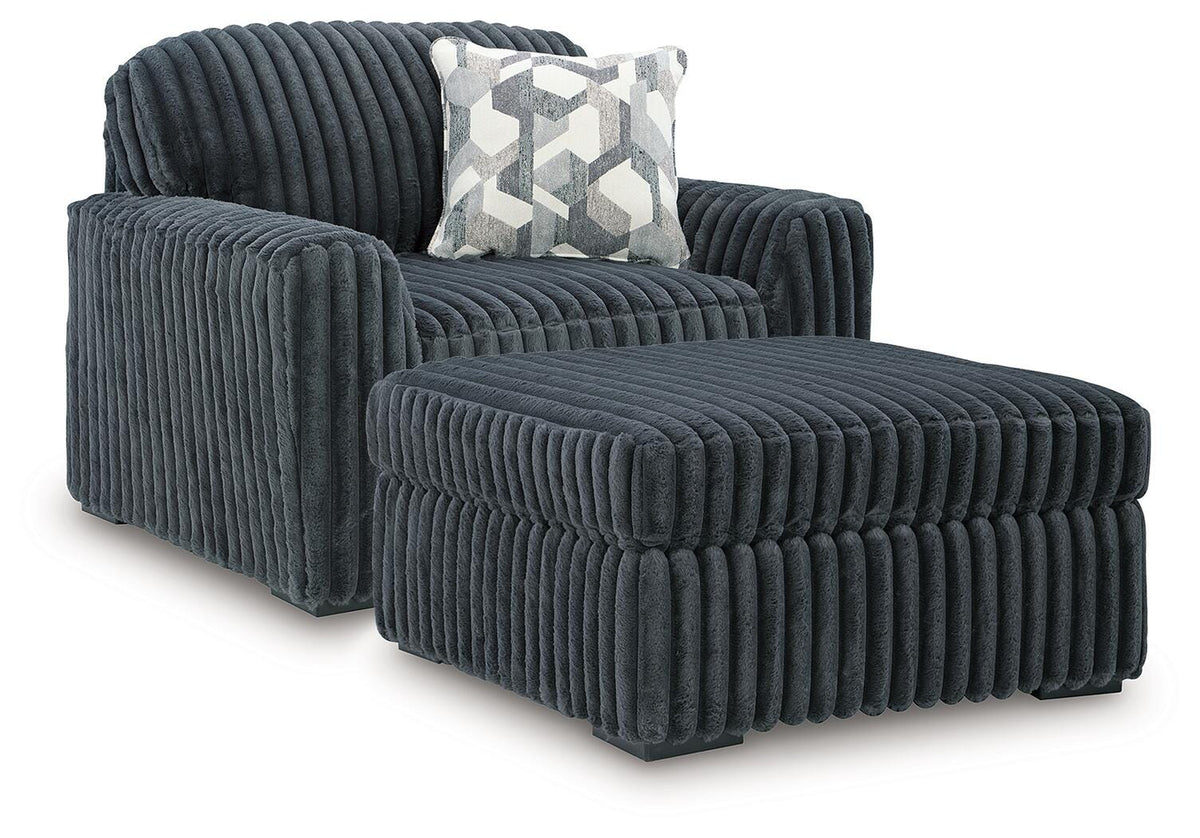 Midnight-Madness Oversized Chair and Ottoman (1)