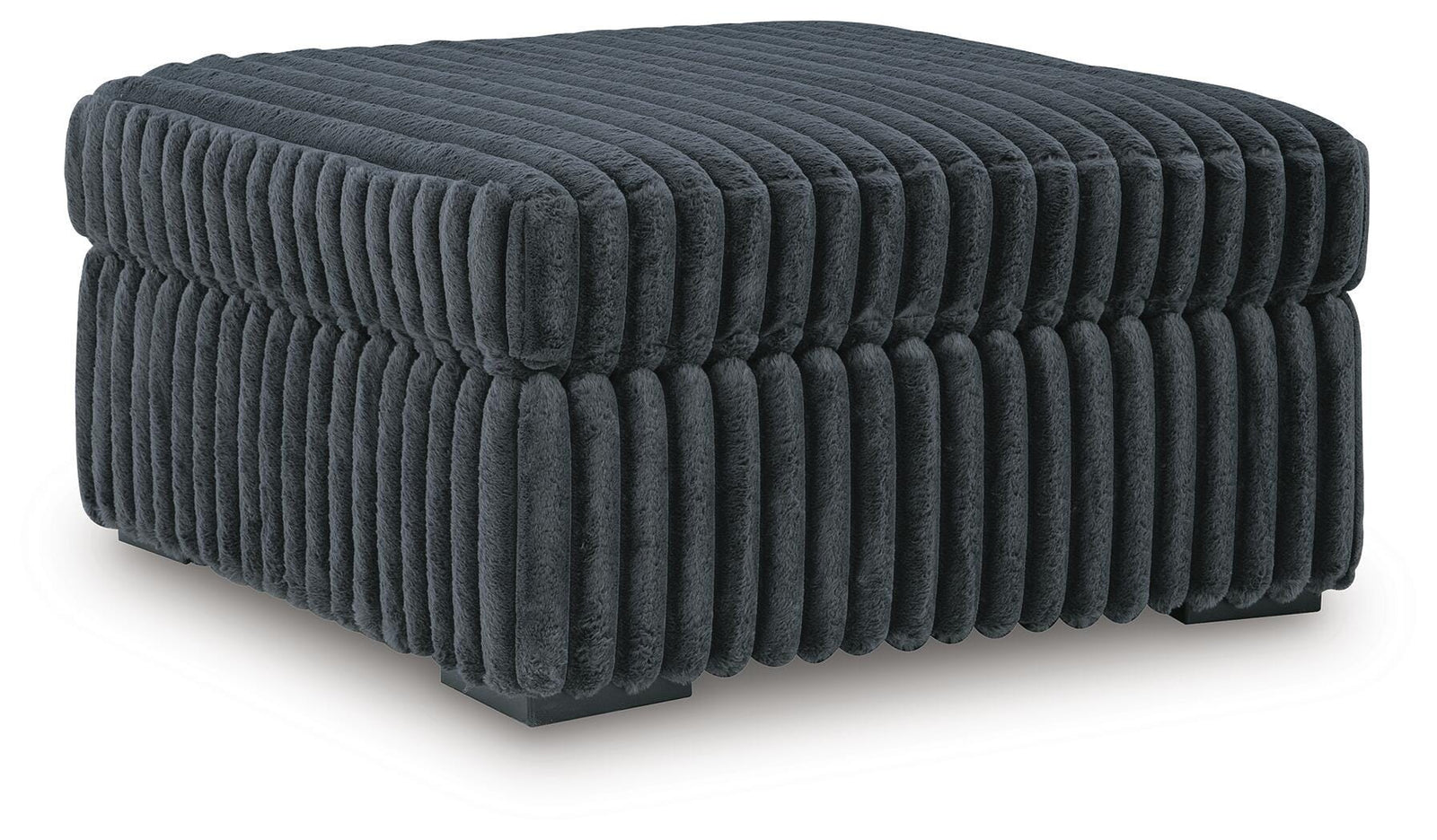 Midnight-Madness Oversized Accent Ottoman - Dark Gray (1)
