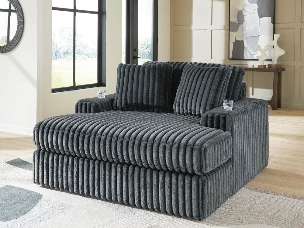 Midnight-Madness Oversized Chaise - Dark Gray (2)